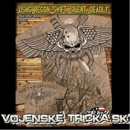 Pánske tričko - Recon: swift silent deadly
